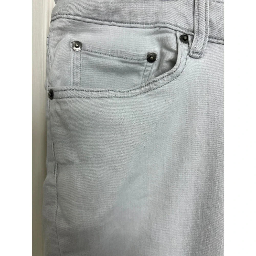 Lauren Ralph Lauren Jeans Women 22W Gray Raw Fringed Hem Ankle Stretch Denim D12